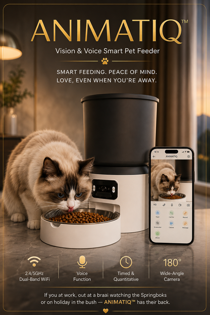 ANIMATIQ™ Vision & Voice Smart Pet Feeder