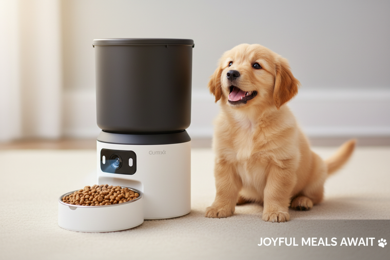 After - Happy Puppy with Animatiq™ Feeder
